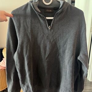 Tasso Elba Men's Charcoal Gray Quarter-Zip Sweater